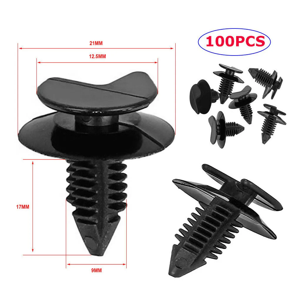 

100X Hidden Trim Panel Fixing Clips For Transporter T4 T5 Lining Carpet Board Black Auto Accessories Fastener & Clip