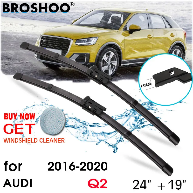 

Car Wiper Blade Front Window Windscreen Windshield Wipers Blades Push Button Auto Accessories For Audi Q2 24"+19" 2016-2020