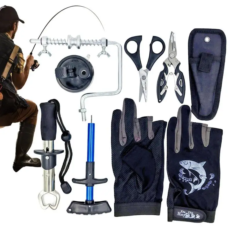 Набор рыболовных инструментов плоскогубцы для рыбалки резаки лески 6 шт.