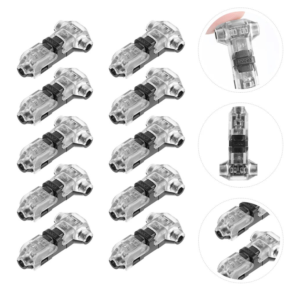 

Connectors Wire Cable Terminals Wiring Voltage T Type Splicers Low Landscape Light Pin Connector Waterproof Landscaping Lighting