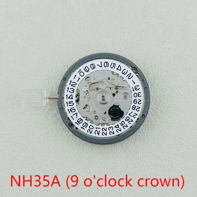 

Японские Оригинальные мужские часы NH35A с автоматическим перемещением, мужские часы с короной на 9 часов и датой/неделей, мужские часы с механ...
