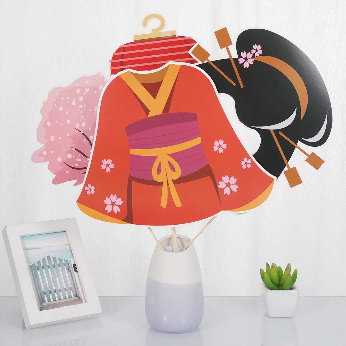 

20pcs Japanese Tea Party Photo Booth Props Japanese Cuisine Sushi Restaurant Decoration Japanese Banquet Dancing Party Photo
