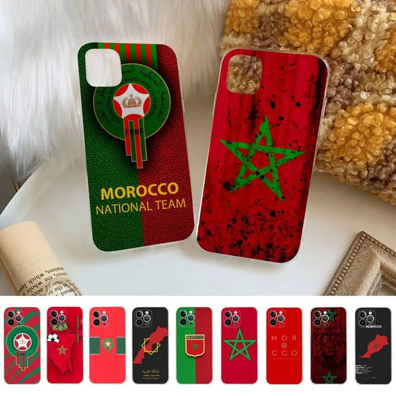 

Morocco Flag Phone Case For iPhone 14 11 12 13 Mini Pro XS Max Cover 6 7 8 Plus X XR SE 2020 Funda Shell
