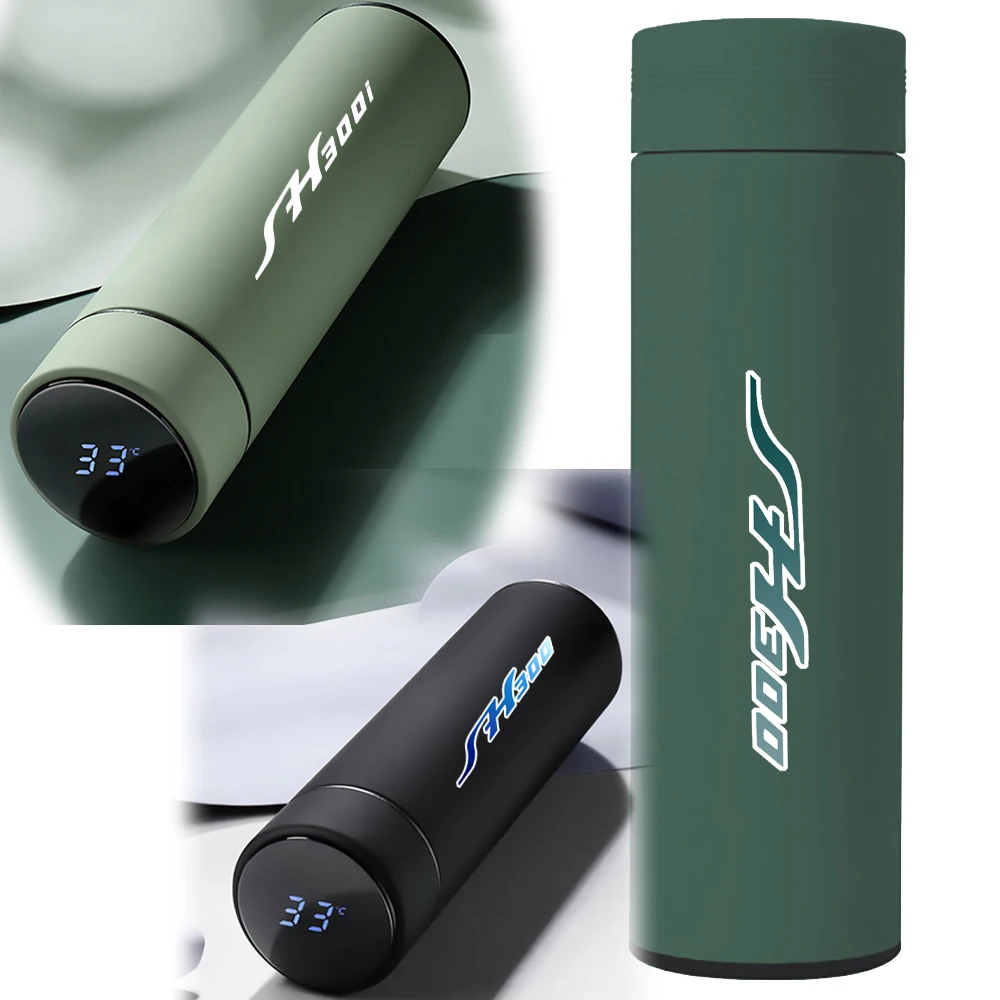 

For HONDA SH300 SH300i SH 300 free Support custom LOGO frosted paint intelligent 500ml thermos cup For HONDA SH 300 SH300