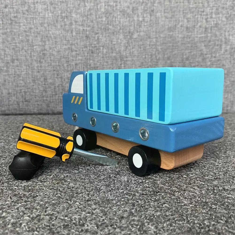 

Kids Toys Early Education Toys Busy Truck Screwing Family Interactive Game Hand-eye Coordination Wooden Toys for W2S8