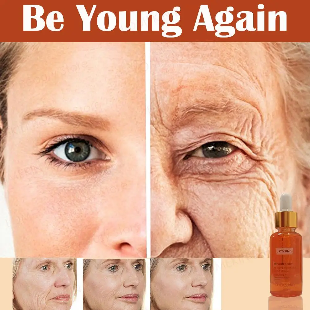 Retinol Wrinkle Remover Face Serum Vitamin C Anti Aging Moisturizing Lift Essence Fade Fine Lines Whitening Brighten Repair Skin