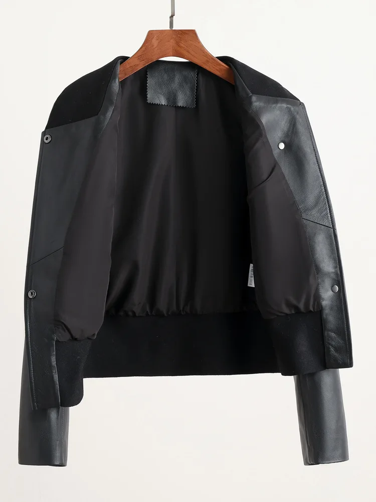 2022 New Women Leather Jacket Genuine Leather Jacket Fashion Sheepskin Coat S14