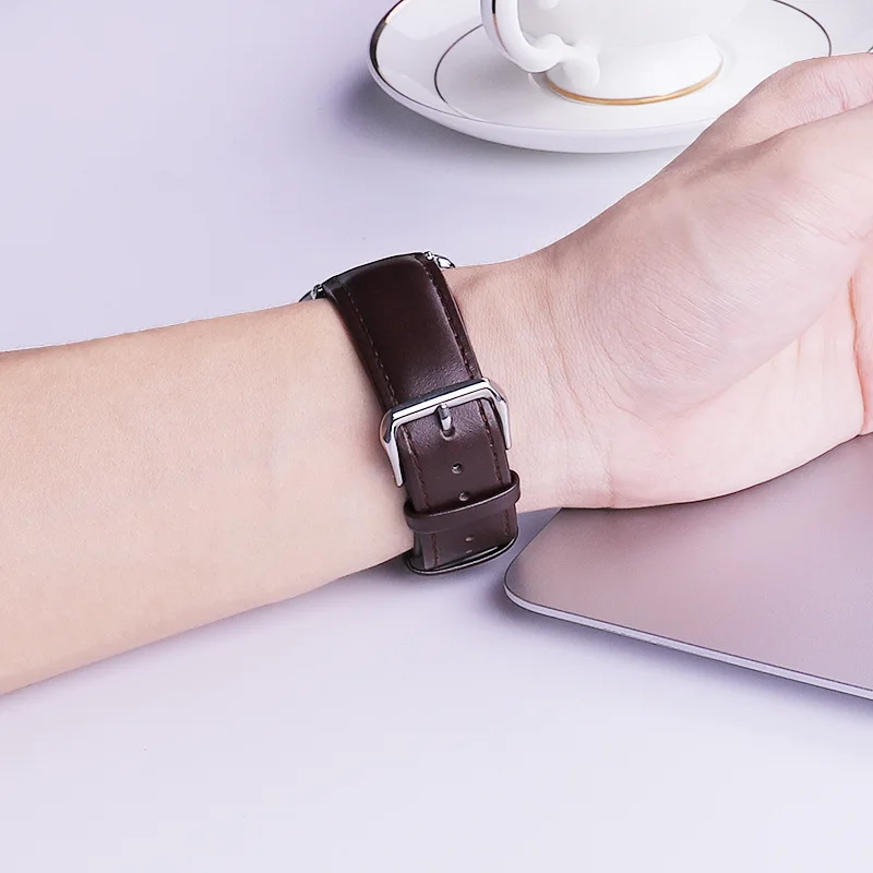 Calfskin Genuine Leather Strap For Apple Watch Band Ultra 8 7 6 SE 5 4 Replace Wrist Strap for iwatch 38/40/41mm 42/44/45/49mm