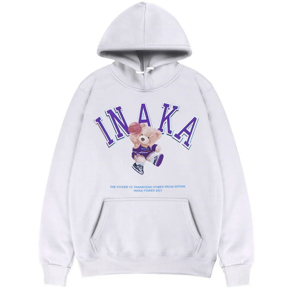 Толстовка Inaka Power с забавным принтом фиолетового баскетбольного медведя