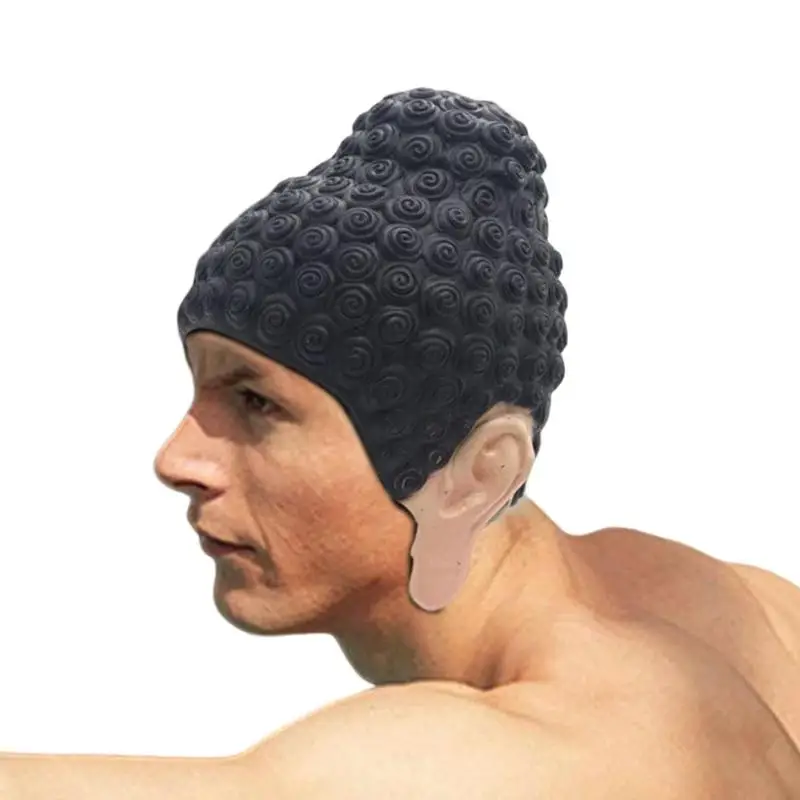 

Swimming Hat Bathing Caps For Women Swimming Cosplay Hat Buddha Shape With Ear Protection Protect Hair Health For Swimmer