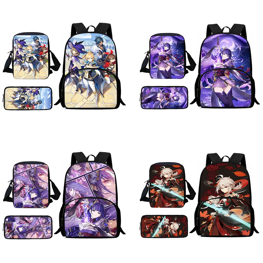 Детские рюкзаки Game Genshins Impact сумка на плечо пенал школьные сумки большой