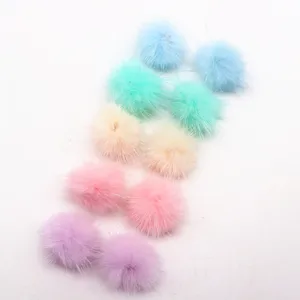 3cm Fur Pompom Mink Pom Poms Colors Soft mink Pompon DIY Material Earrings Accessories Decor Clothin