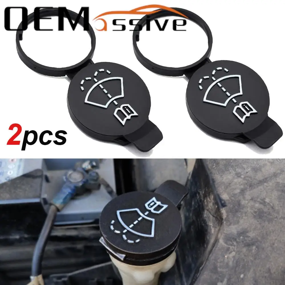 

2pcs Car Windshield Wiper Washer Fluid Reservoir Tank Bottle Cap Cover 13227300 Fit for Cadillac Vauxhal Buick GMC Chevrolet