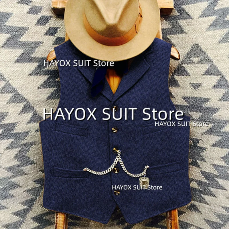 Мужской костюмный жилет однобортный жакет без рукавов в стиле стимпанк с