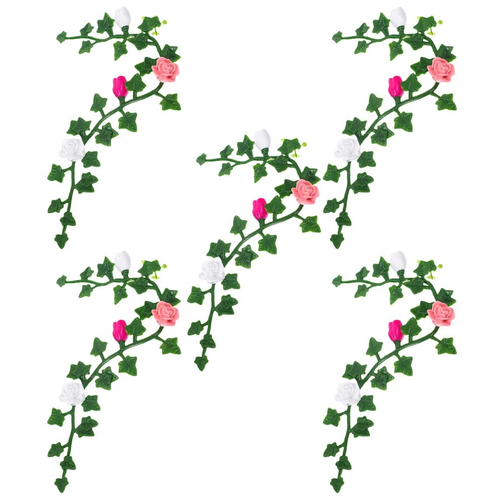 5 шт. дом цветок виноградная лоза небольшое украшение стол искусственное мини