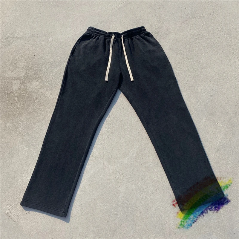 

High Street Distressed Washed Drape Loose Sweatpants Men Women 1:1 High Quality Pants Washed Pants Hip-Hop Solid Trouser