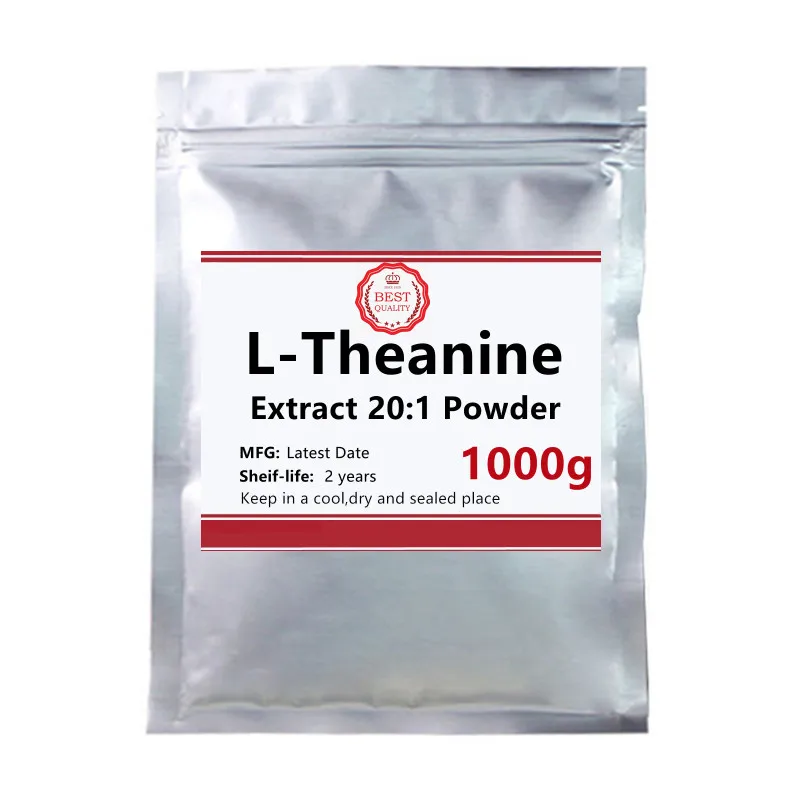 

Чистый натуральный порошок экстракта L-теанина 50-1000 г 20:1, пищевой L-теанин 99%,ChaAnSuan, улучшает память и обучение