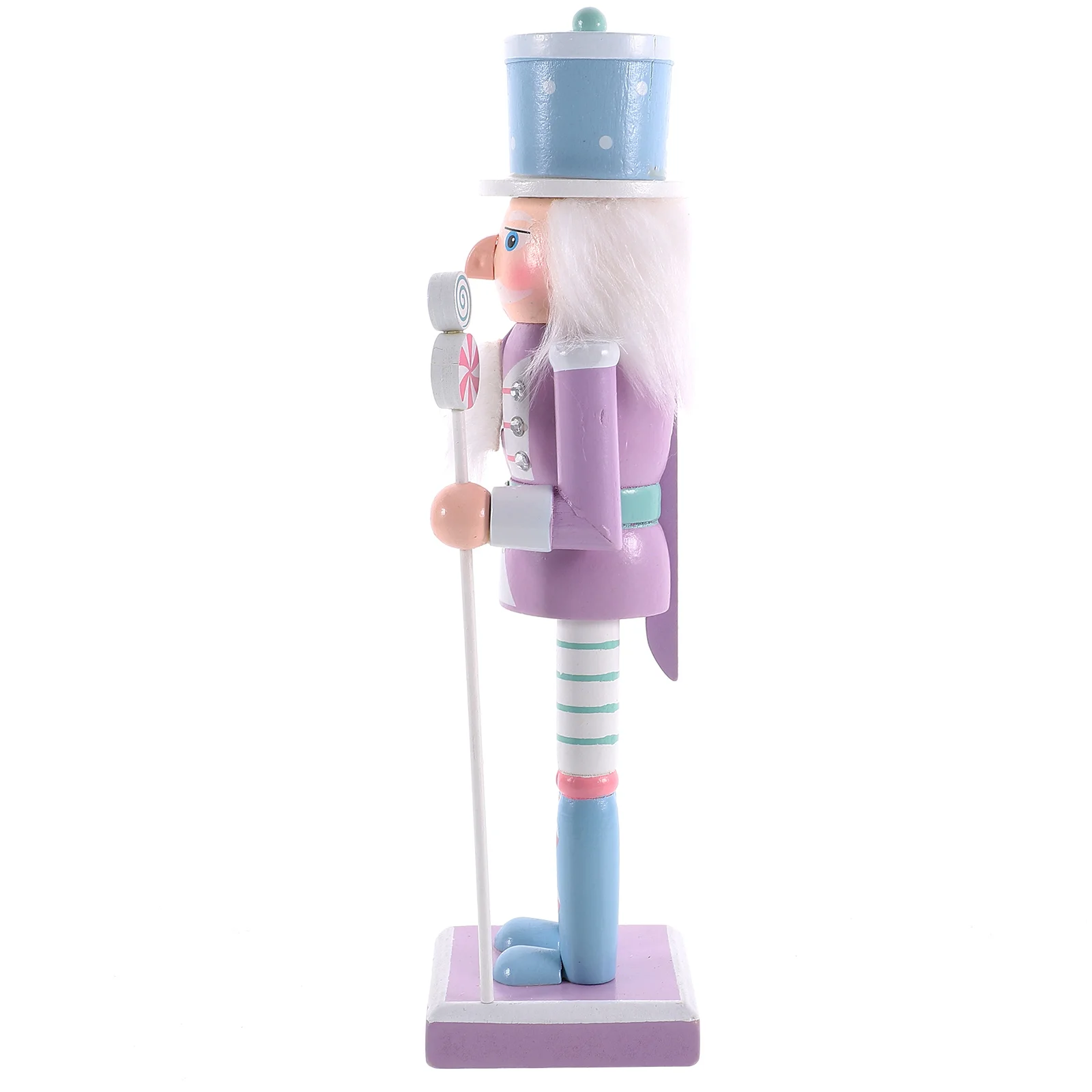 

Christmas Decorations Nutcracker Ornaments Small Wood Figurine Purple Gifts Wooden Figures Child Birth presepio