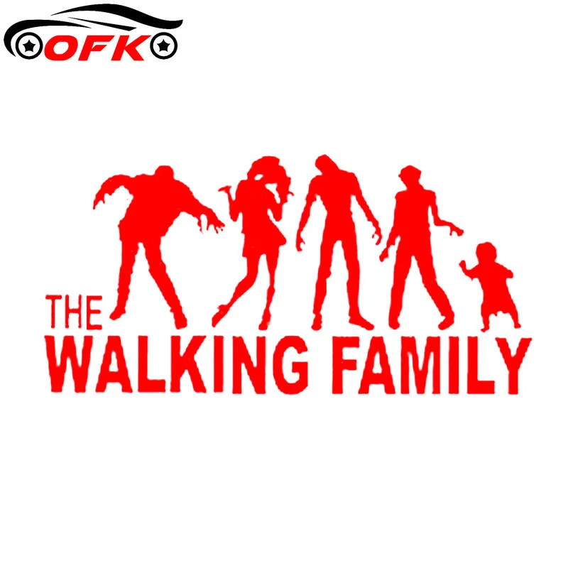 

Funny Familie on Board The Walking Dead Zombie Motorcycle Decal Car Sticker PVC 15.7cm*7.7cm