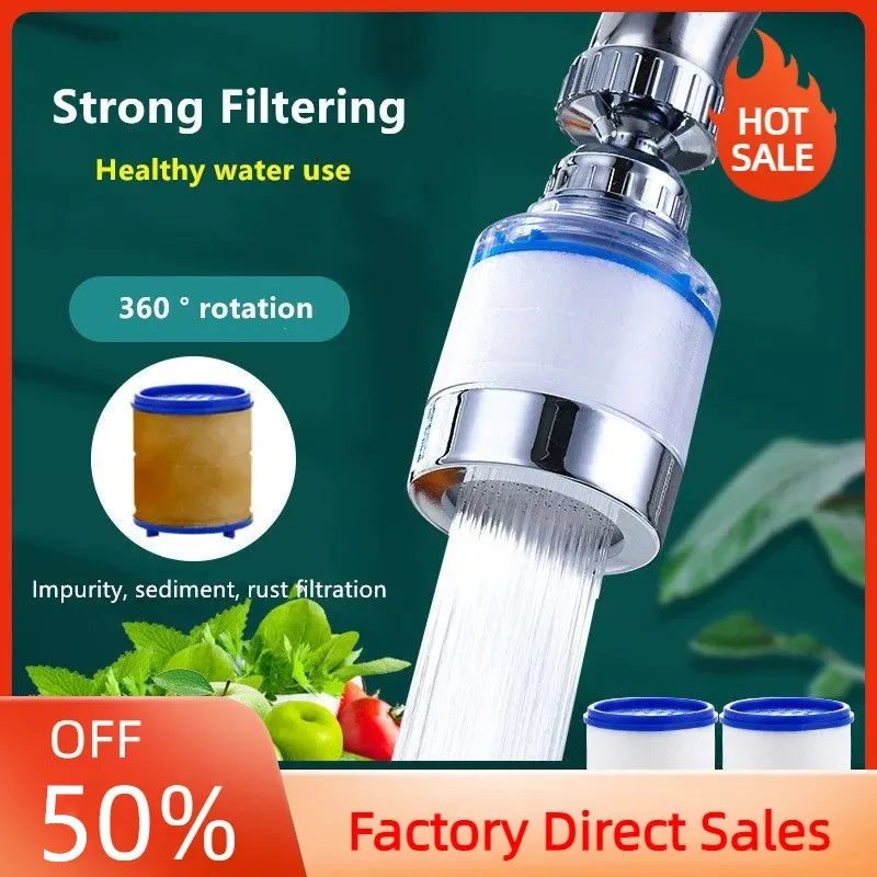 

Kitchen Faucet Bubbler Rotatable Faucet Purifier Tap Water Filter Extender Universal Shower Nozzle Water Filter Splash ProofHead