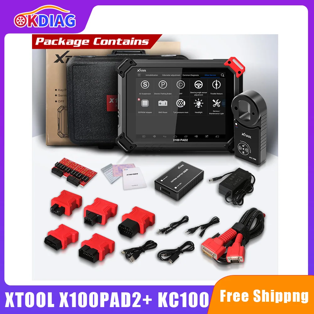 

XTOOL X100 PAD2 Pro With KC100 Auto Key Programmer OBD2 Car Diagnostic Tool for VW for Audi 4th & 5th IMMO & Special Functions
