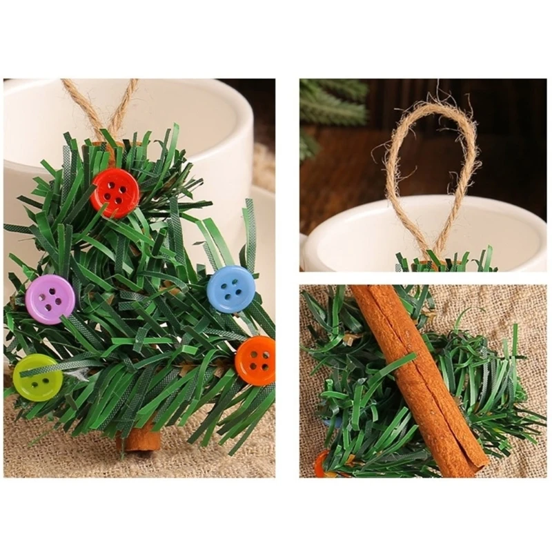 10 шт. красочные пуговицы подвесные украшения для рождественской елки