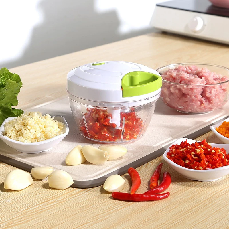 Speedy Chopper Portable Food Processor Hand Pull Chopper Ble