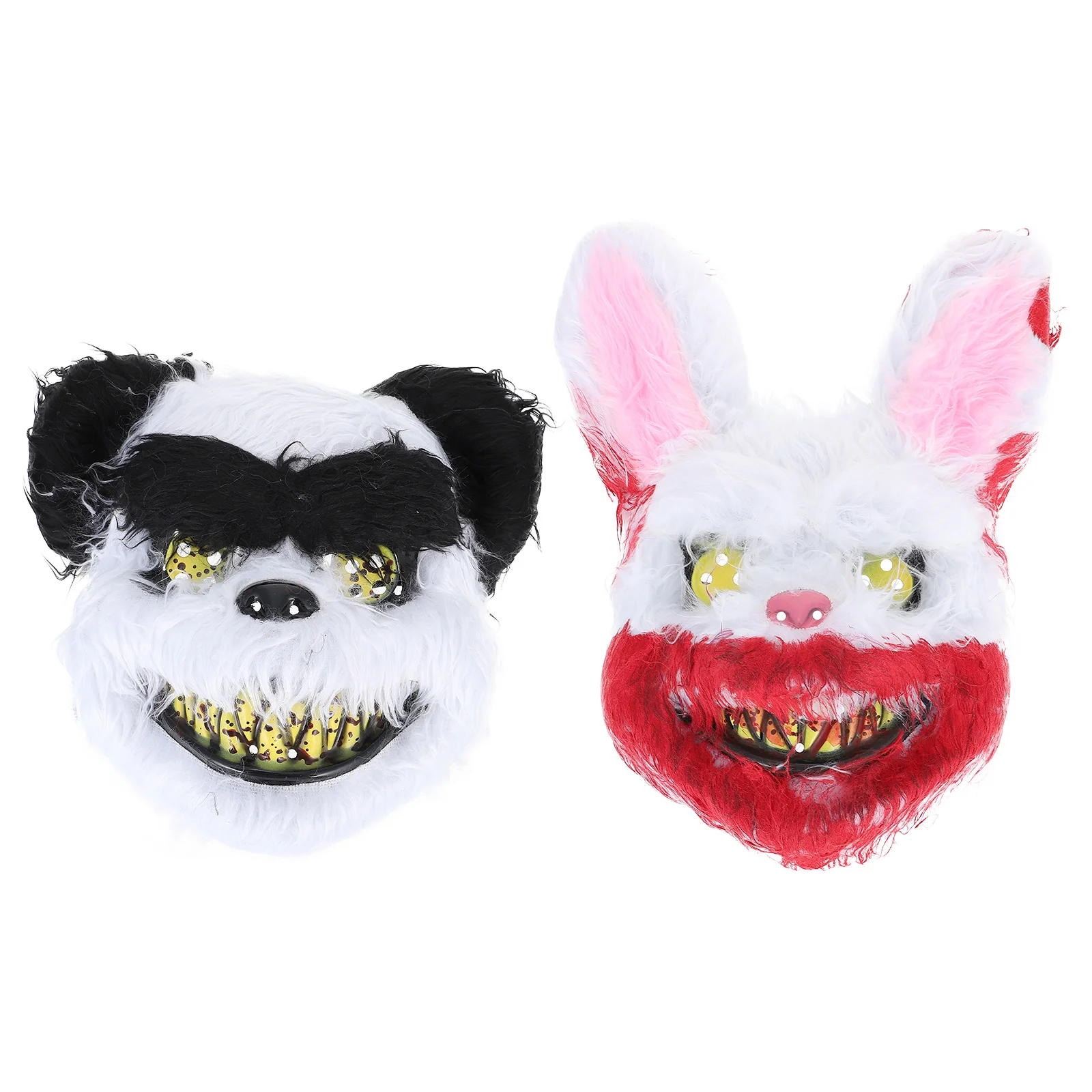

Ужасная маска, маски для Хэллоуина с животными, искусственные Плюшевые Чехлы для лица, ужасные праздничные костюмы для косплея