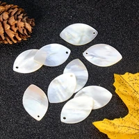 muy bien 2pcs natural mother of pearl carving drop shaped shell pendant handmade diy earrings necklace jewelry accessories