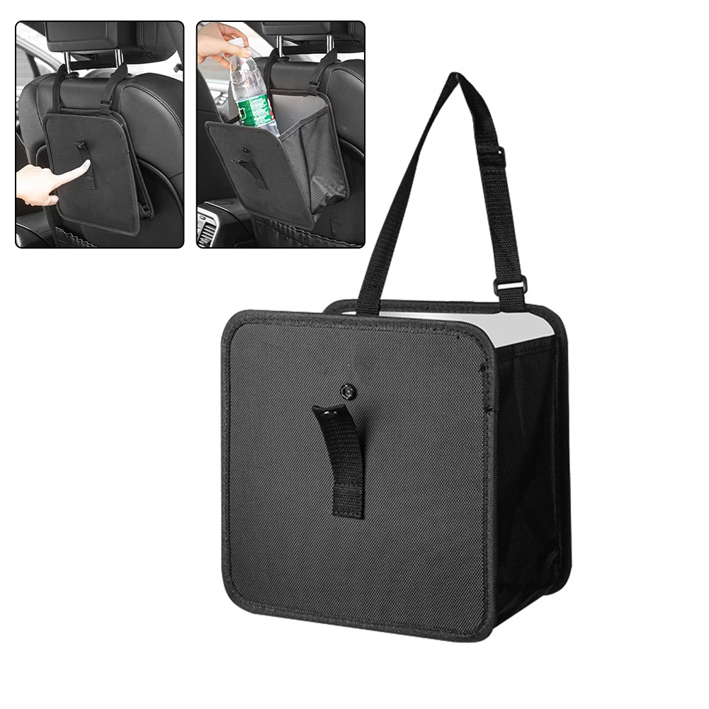 

Car Trash Waterproof Car Trash Bin Portable Car Interior Rubbish Bag Garbage Container Storage Box Bucket Auto Accessories
