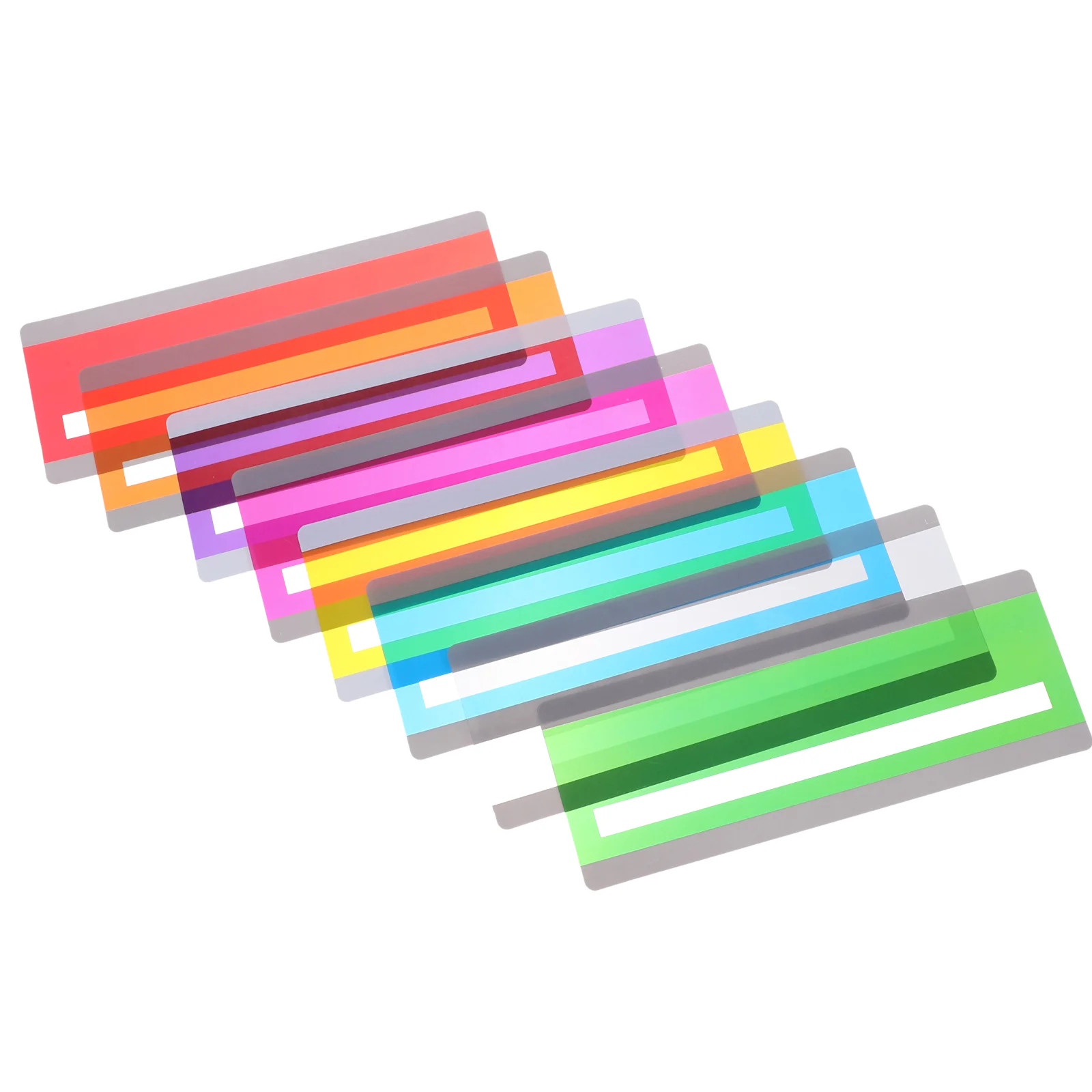 

8pcs Reading Cards Guided Highlight Tracking Rulers Reading Strip Colored Overlays Bookmark