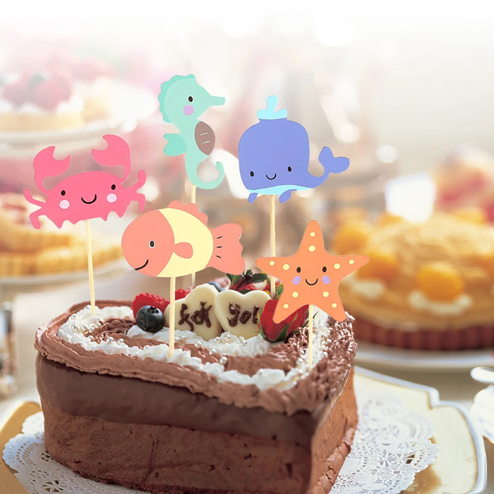 72 шт. украшения для кексов топпер на день рождения палочка принадлежности тортов