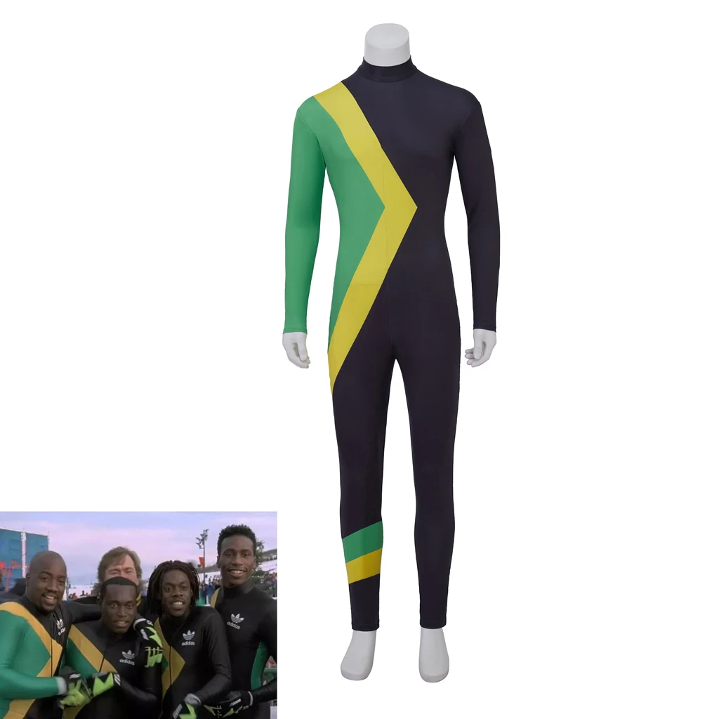 

Крутой костюм для косплея по мотивам фильма «беги», Униформа команды бобсаней, Мужское боди, костюм для катания на коньках, санка, костюм для Хэллоуина, женский комбинезон