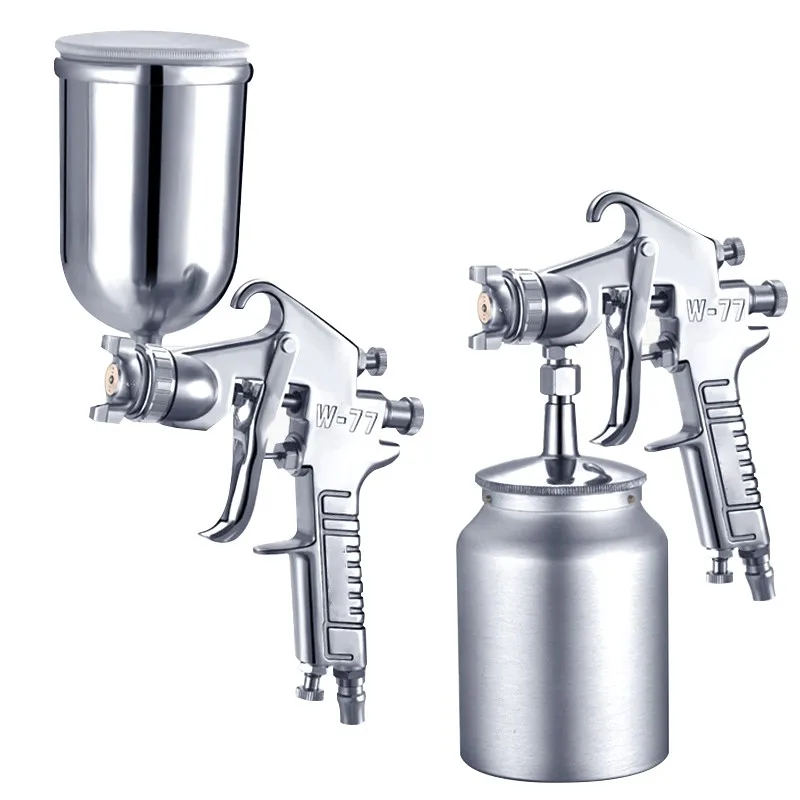 

W-77 Pneumatic Sprayer 2.0/2.5/3.0mm Nozzle 180-210L/Min Auto/Furniture Spraying Tool Gravity/suction Spray Machine With Can