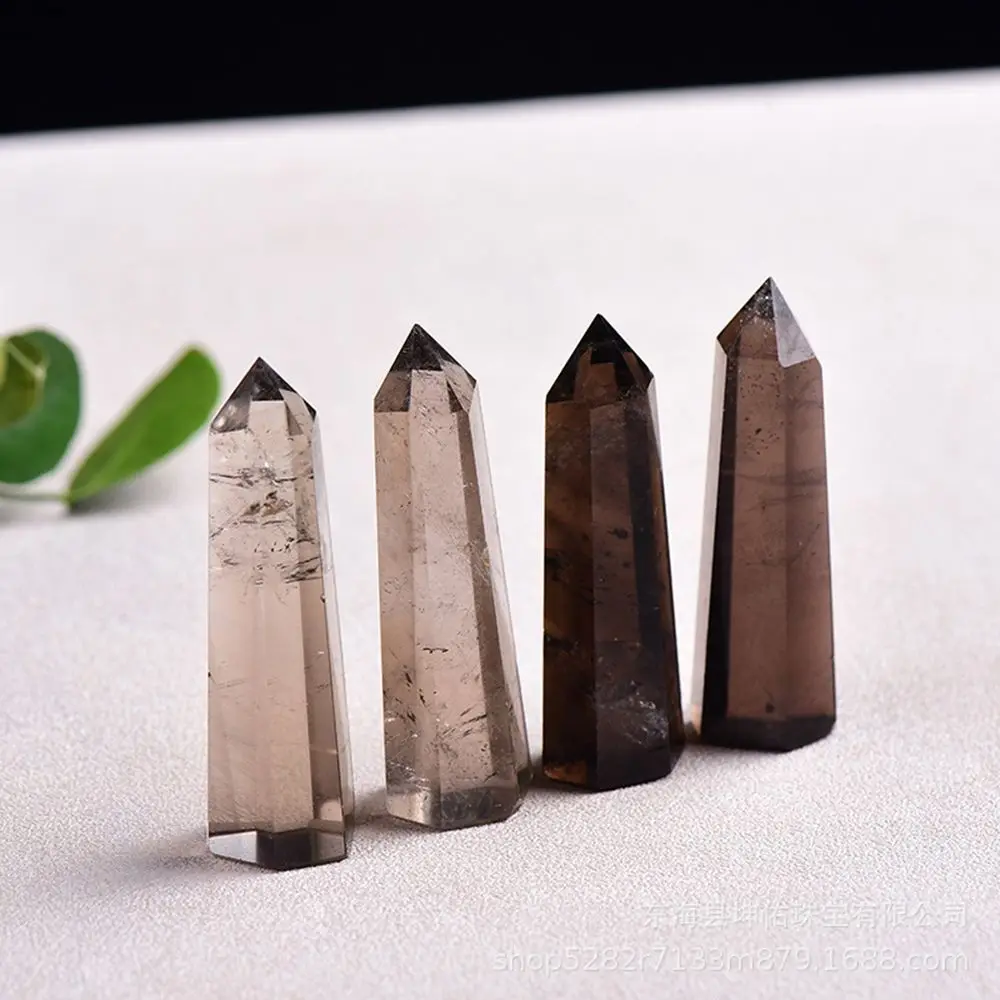 

1 PC Gift Home Ornament DIY Handcraft Healing Magic Wand Obelisk Jade Natural Crystal Point Hexagonal Column