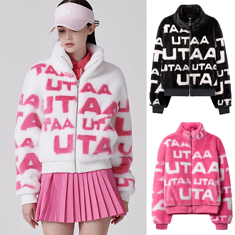 

Одежда для гольфа женский топ Осень-Зима Меховая куртка спортивная Удобная теплая Пальто с длинным рукавом для гольфа