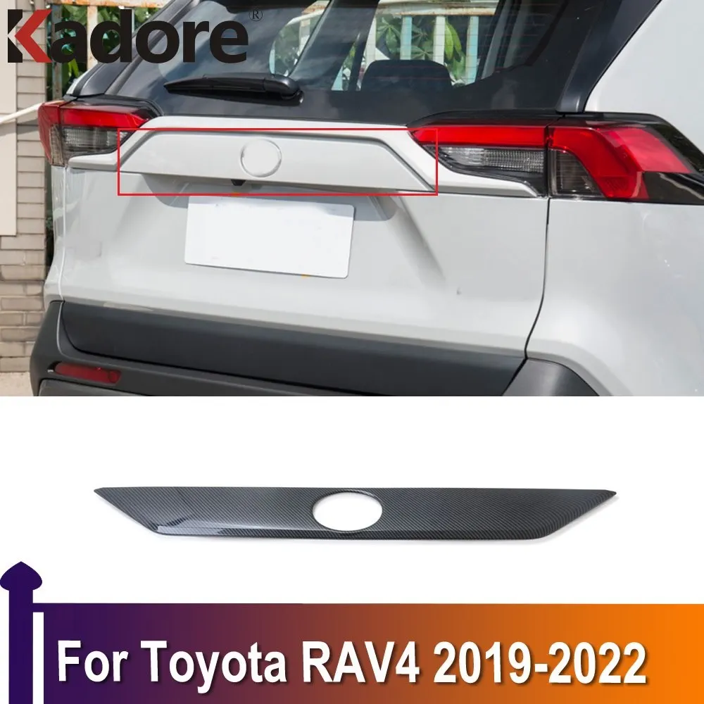 

For Toyota RAV4 RAV 4 2019 2020 2021 2022 ABS Chrome Trim Rear Trunk Lid Cover Tailgate Strip Back Door Boot Garnish Accessories