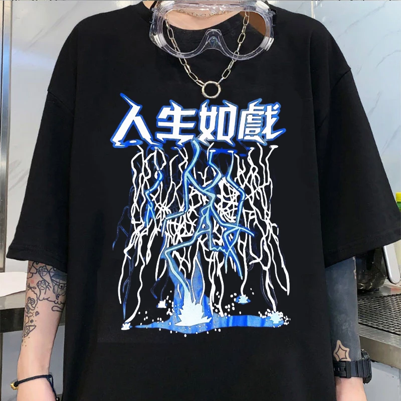 Футболка женская оверсайз в стиле хип-хоп уличная одежда с принтом молнии