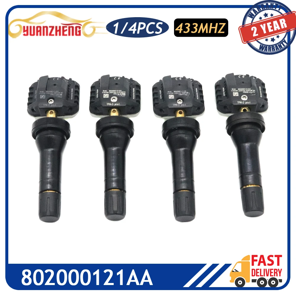 Машина 802000121 Новый датчик контроля давления в шинах AA TPMS для Chery Tiggo 3X 5X 7 8 9 ARRIZO 5 GX
