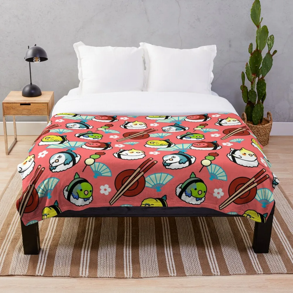 

Одеяло для суши «время с Коди», «Lovebird & Friends», Mochi, суши, Nigiri,Cute,Kawaii,Parrotlet одеяло s и бросает Clearan