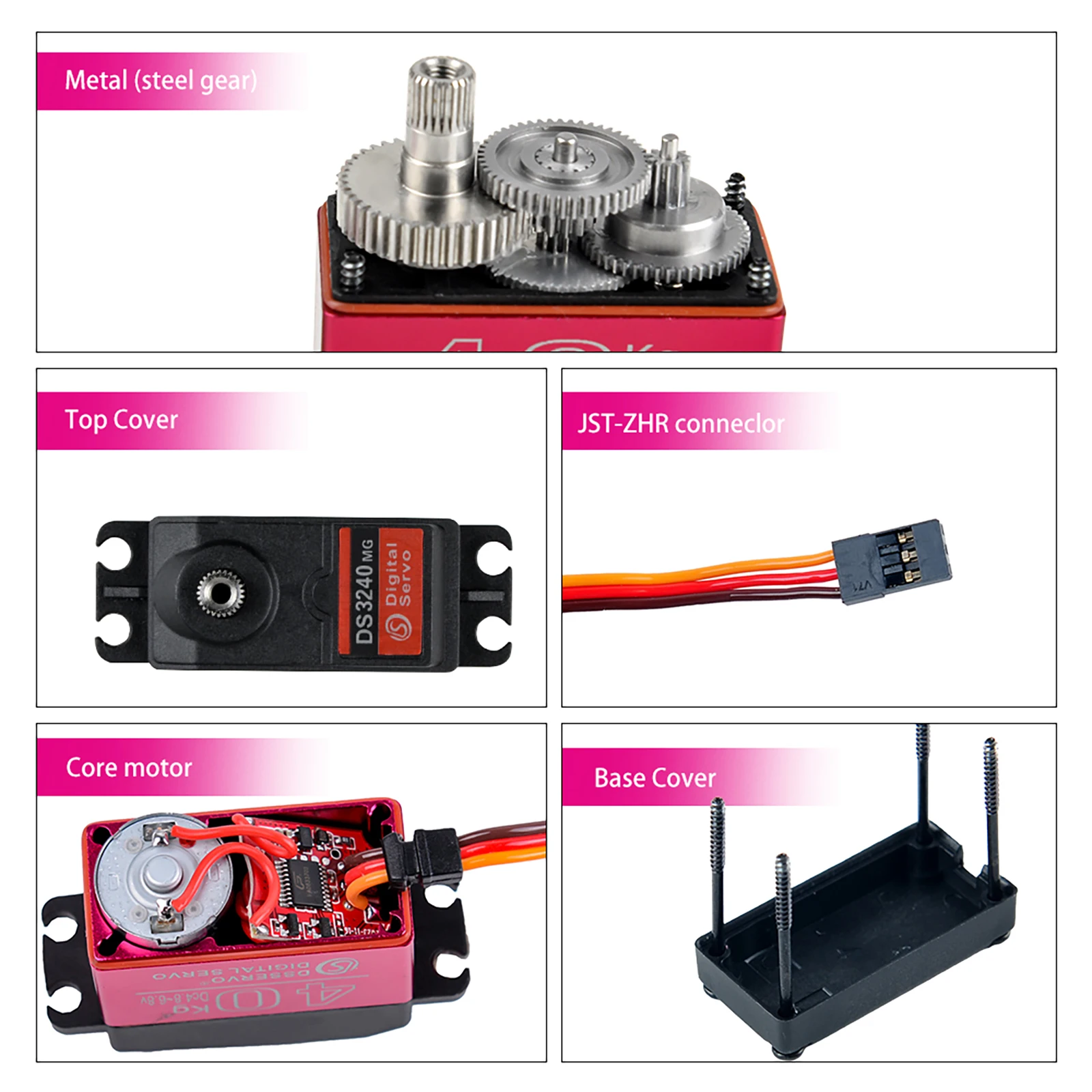 1 шт./2 шт./4 шт. 40 кг цифровые сервоприводы DS3240 180 ° /270 Вращение с большим крутящим