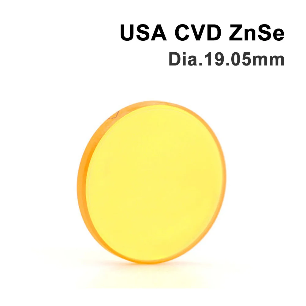 

США CVD ZnSe Co2 Лазерная линза DIA 12 15 18 19.05 20 FL 38.1 50.8 63.5 76.2 101.6 127 мм Фокус для станка для лазерной гравировки и резки