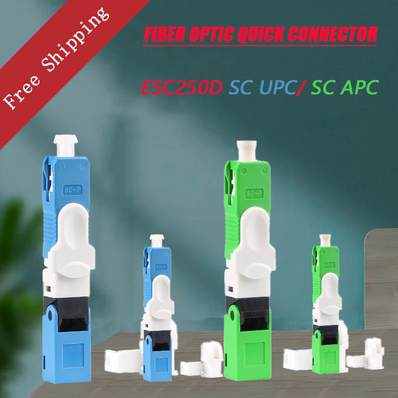 

Бесплатная доставка 200 шт./лот FTTH ESC250D SC APC и SC UPC одномодовый волоконно-оптический Быстрый коннектор FTTH SM оптический Быстрый коннектор
