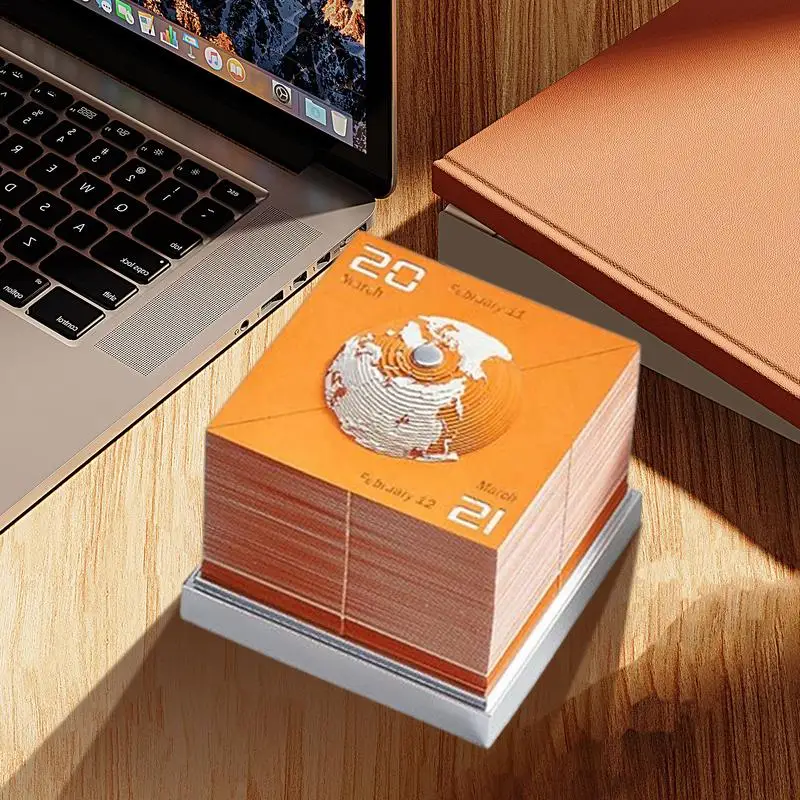 Земляной календарь 3D-календарь 2024 резьба по бумаге художественный блокнот