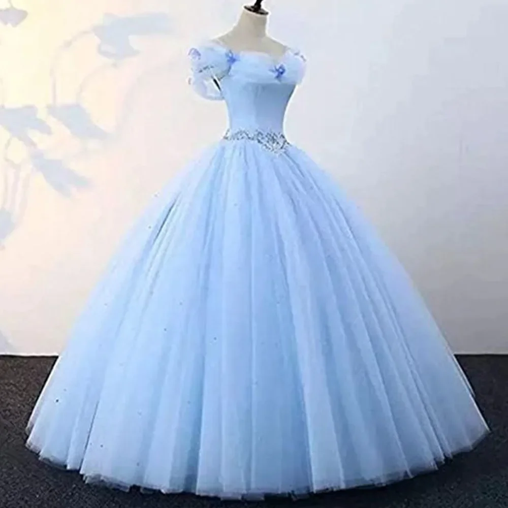 

Ball Gown Quinceanera Dresses 2022 Vestidos De 15 Anos High Quality Tulle Formal Cinderella Birthday Party Gowns