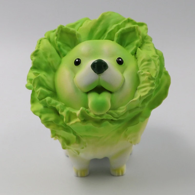 

Cabbage Dog Lucky Transport Lucky Dog Cabbage Dog Cabbage Chicken Vegetable Chicken Doll Decorations Figures Collectible Toys