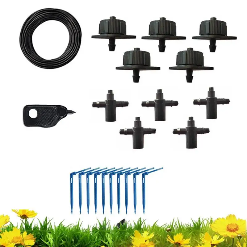 

Drip Irrigation Kit Drip Irrigation Stakes Automatic Drip Irrigation Easy To Adjust Water Flow No Dig Pipe Technology 70 Water
