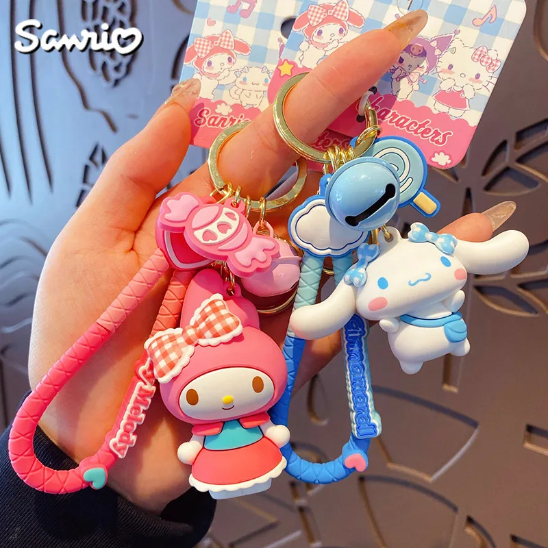 

Kawaii Sanrio Hellokitty My Melody Kuromi Keychain Anime Decoration Pendant Bag Cute Couple Pendant New High-Value Small Gift