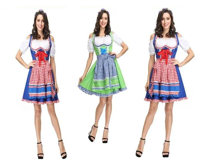 

Одежда для немецкого Октоберфеста, пивная одежда для девушек, бар, униформа служанки, партия пятен