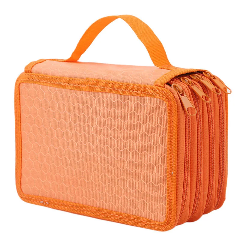 

School Student Oxford Bag New Fashion 72 Holes 4 Layers Pencil Case Marker Storage Colored Pencils Pen School Supplies Hot Sale